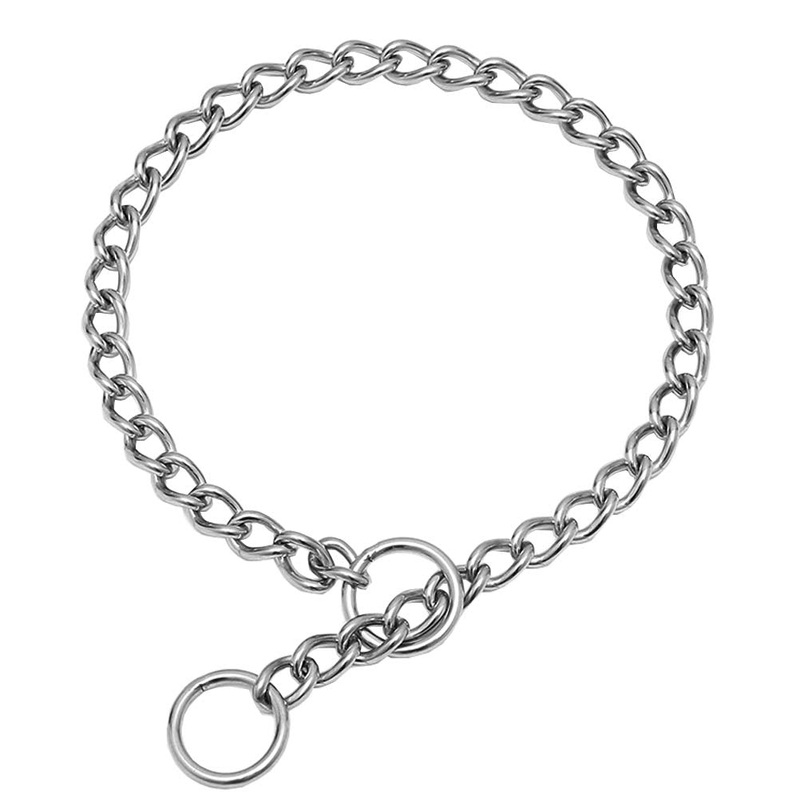 Chain Dog Training Choke Collar, 304 Stainless Steel, Total Length 20 in, 2.5 mm 19″, 2.5mm