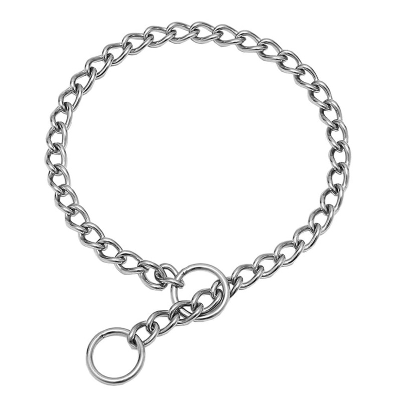 Dog Chain Necklace, Training Choke Collar, Stainless Steel Chain Slip Martingale Collars,for Medium Dogs, Length 20 inch, Diameter 3.0mm. Length 20″(Neck under 16″)
