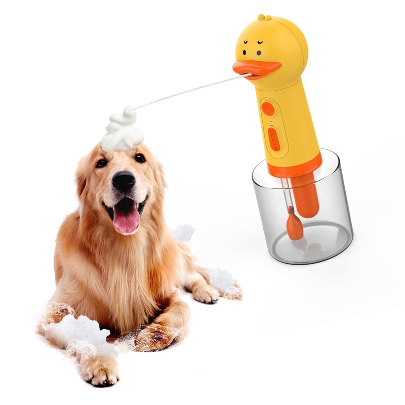 Electric Dog Cleaning Foam Machine Sprayer – deep Cleaning pet Fur Size 9 in x 3.2 in x 3.2in 350ml Capacity 1200mAh Ultra Long Standby – IPX7 Waterproof (Orange) Orange
