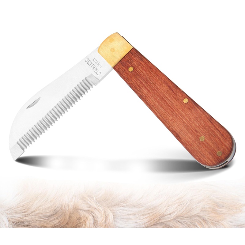 Hand Stripping Tools for Horse Dog Grooming Shedding Blade Stripping for Horse Bot Eggs,Right Handed Fold Up Design