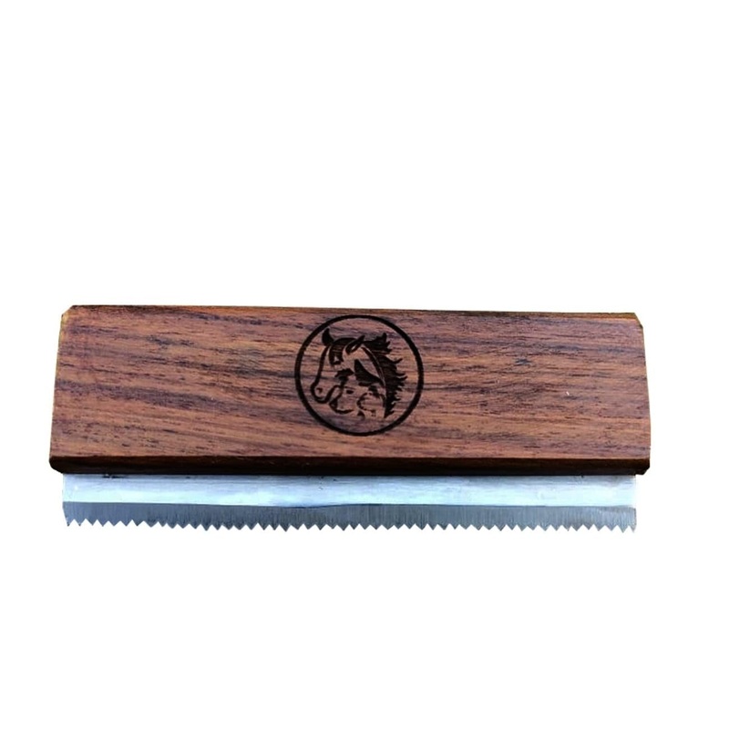 Original Deshedding Grooming Tools for Horse, Cats & Dogs Easy Ergonomic Wooden Handle Professional Brush Grooming Tool, Remove painlessly 95 Percent of Lose Hair Fur & Dirt (5 inch) 5 Inch