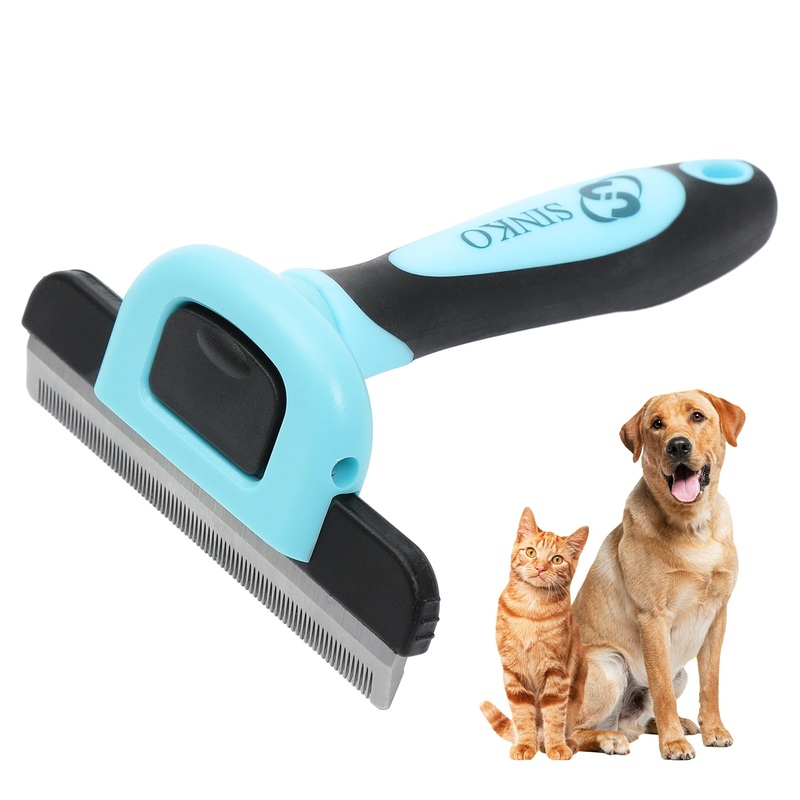 Sinko Deshedding Dog Brush -Professional Dog Deshedding Brush, Dog Brush for Shedding, Pet Deshedding Tool, Cat Deshedding Brush, Fur Deshedding Brush, Pet Hair Remover for Cats and Dogs (Blue) Blue