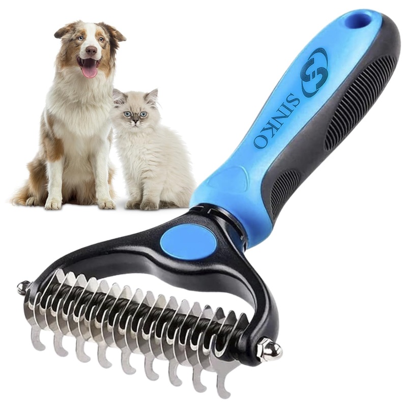 Sinko Undercoat Rake for Dogs, Undercoat Brush for Dogs, Dog Rake Brush for Shedding, Double Coat Dog Brush, Undercoat Brush for Cats, Dog Undercoat Brush Deshedding, Cat Undercoat Brush (Brush only) Brush only