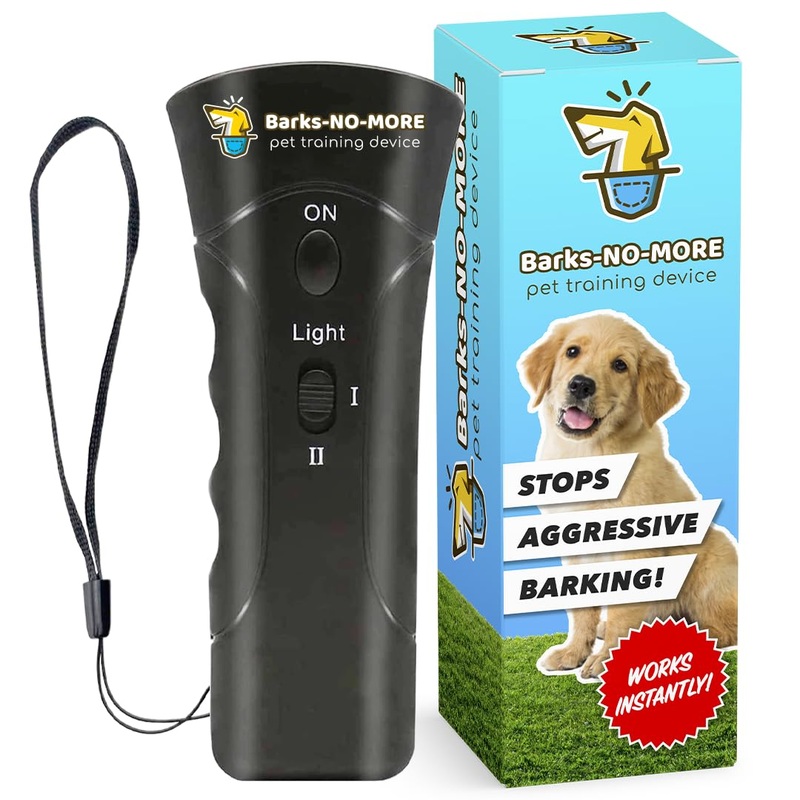 Barks No More Dog Training Device & Bark Deterrent – Stop Barking Without Hurting Your Pet – Just Point & Press!, Black