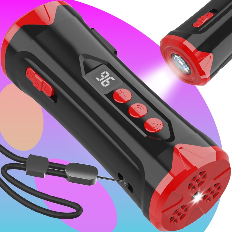 Rechargeable indoor/outdoor handheld ultrasound with three 50-foot flashlights for optimal behavior assistance. (black) black