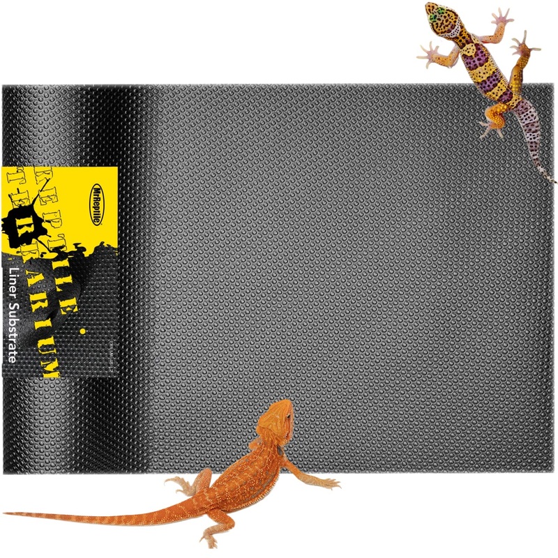 Reptile Substrate Mat Carpet Bedding, Bearded Dragon Substrate, Reptile Tank Terrarium Liner for Leopard Gecko Lizard Bearded Dragon Tank Accessories