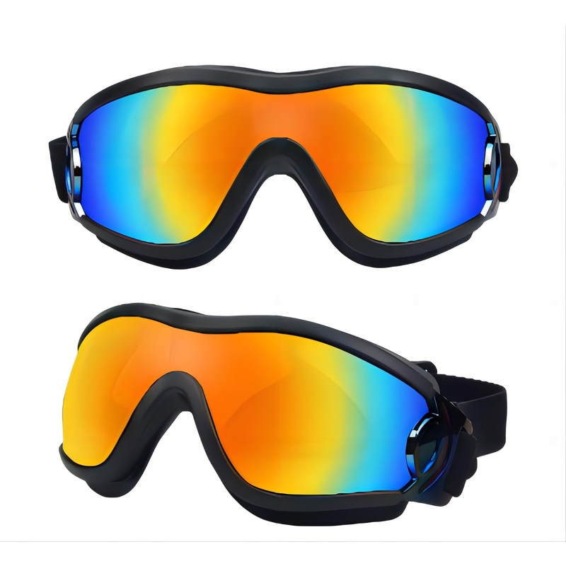 SANPLMG Dog Soft Cute Sunglasses,Pet Goggles,Flexible Frame,Wind Proof,Dust Proof,Eye Protection,with Adjustable Straps,for Medium Dogs,for Long Snout Dogs Cycling,Ski,Motorcycle (1 Pack) (Black/red) Black/red