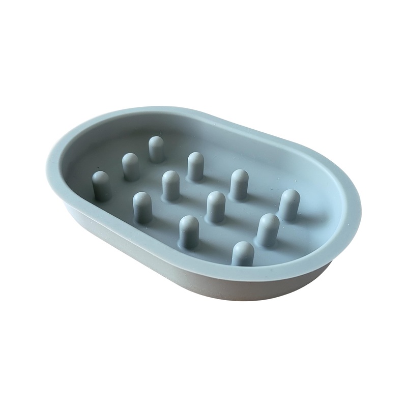 Slow Feeder Bowl Compatible with Sureflap Surefeed Feeders – BPA Free & Dishwasher Safe Silicone Slow Feeder Bowl for Small & Med Breed, Non-Slip Puzzle Cat Food Bowl, Perfect for Fast Eaters (Blue)