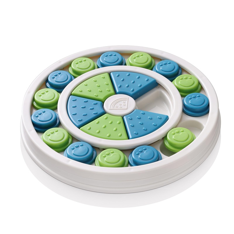 Smart Paws Interactive Pet Puzzle Toys (Level 2-3) Dog Slow Feeder,Dog Puzzle Feeder,Rabbit Toy (Watermelon Blue) Watermelon Blue