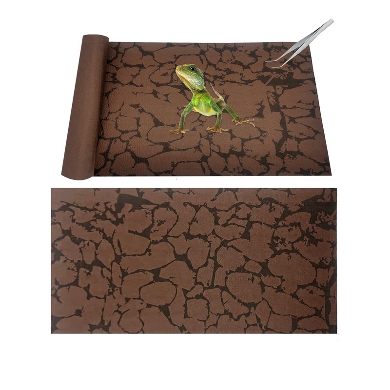 Tfwadmx Reptile Carpet Sand Mat for Bearded Dragon Terrarium Substrate Liner Brown Reversible Lizard Bedding Mats for Cage Leopard Gecko Tortoise Turtle Snake Chameleon with Tweezer 20″x 39″(2 Pcs) L:19.7″x39.3″(2Pcs)