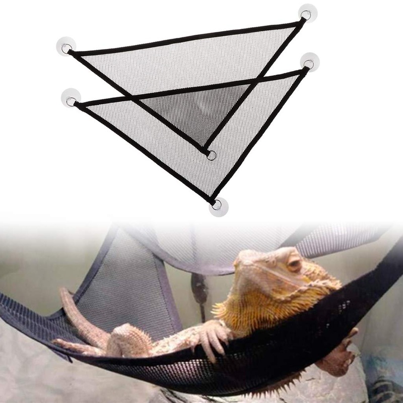 2Pcs Bearded Dragon Lizard Hammock – Breathable Mesh Geckos Hammock Reptile Hammock, Suitable for Lguanas, Axolotls, Anoles, Geckos, Snakes, Chameleon Medium