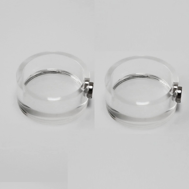 2Pcs Jumping Spider Feeding Dish, Magnetic Tiny Food Dishes Water Dish for Jumping Spider, Tarantula and Other Small Pets,Transparent