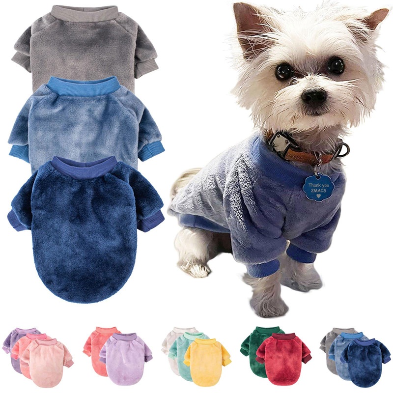 FabriCastle Small Dog Sweater, 3 Count, Dog Clothes, Dog Coat, Dog Jacket for Small or Medium Dogs Boy or Girl, Ultra Soft and Warm Cat Pet Sweaters Apparel (XX-Small, Grey,Blue,Dark blue) XX-Small