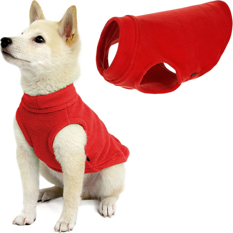 Gooby Stretch Fleece Vest Dog Sweater – Red, X-Small – Warm Pullover Fleece Dog Jacket – Winter Dog Clothes for Small Dogs Boy or Girl – Dog Sweaters for Small Dogs to Dog Sweaters for Large Dogs X-Small Length (7″)
