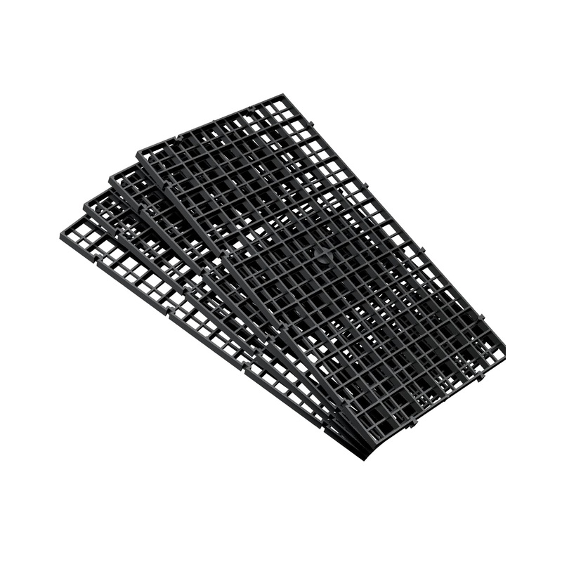 Pawfly 4 Pack Aquarium Fish Tank Divider, Plastic Aquarium Grid Divider, Egg Crate Divider Tray Grid Fish Tank Bottom Isolation Separator for Aquarium Fish and Plants, Black