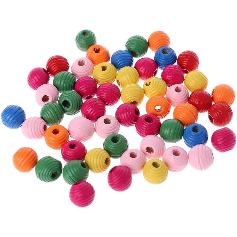 50Pcs/Bag Colour Wooden Bird Parrot Bite Multipurpose Colorful DIY Beads Decoration Accessories Pet Supplies