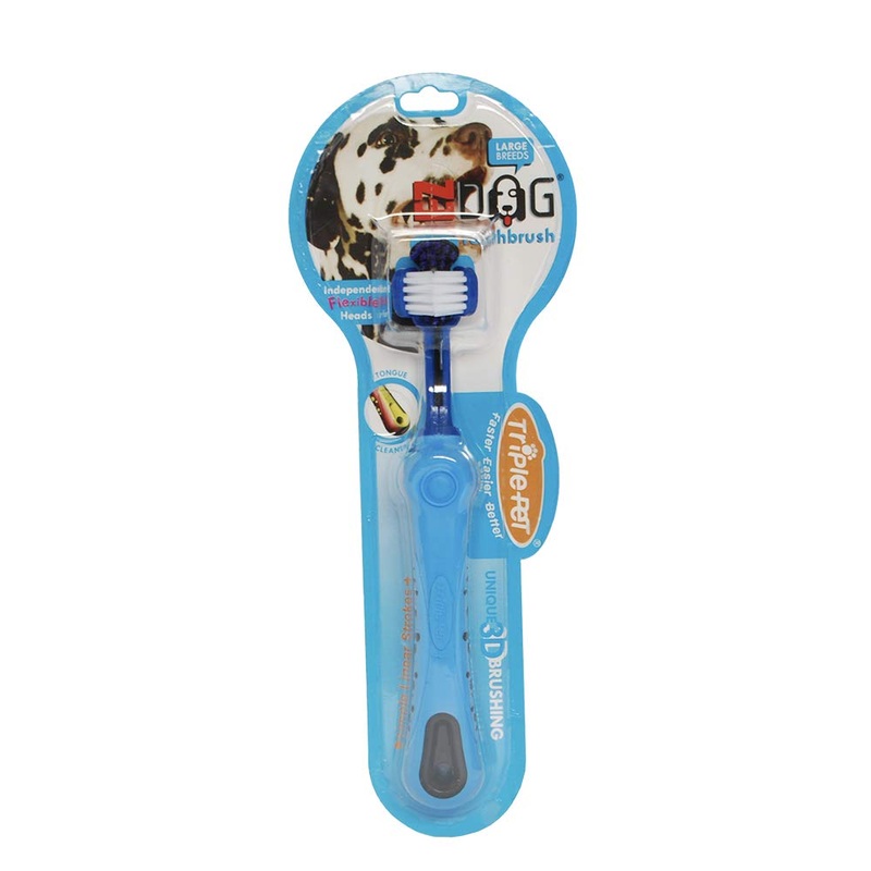 Three Sided Toothbrush for Dogs | Dental Care for Dogs for Fresh Breath | Dog Toothbrush for Large Dogs and Large Breeds Teeth Cleaning Dog Oral Care 3-Sided Toothbrush – Large Dogs 1 Count (Pack of 1)
