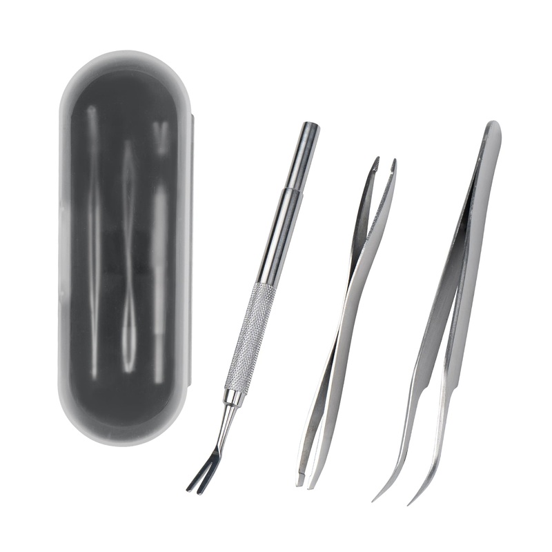 Tick Remover Kit – Stainless Steel Tick Removal for Humans and Pets – Tick Tweezers for Safe and Complete Removal of Big and Small Ticks for Cats and Dogs – Removal Kit with Storage Pouch