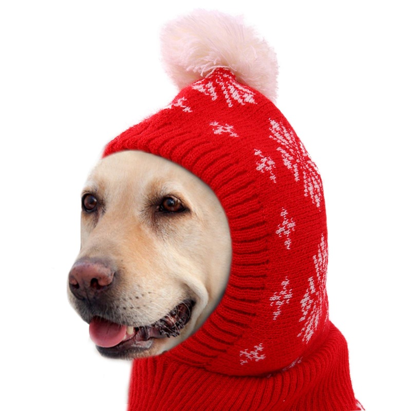 Dog Christmas Sweater, Christmas Dog Clothes for Small/Medium/Large Dogs/Cats, Warm Clothes for Cold Weather, SantaDogCostume, Pet Christmas Costumes for Dogs, PetHolidaySweater, Pet Apparel S Dog Hat