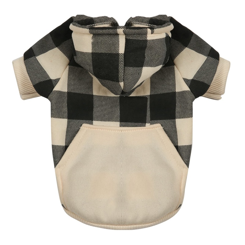 Dog Hoodie Cream$Black Small