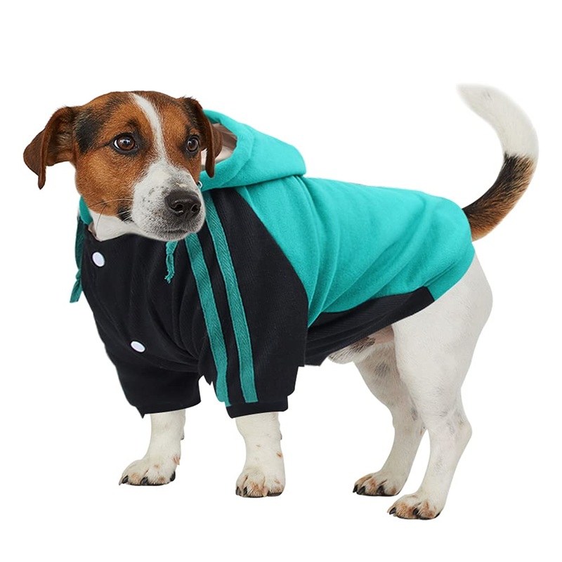 FEimaX Dog Hoodie Clothes Warm Hoodies Coat Pet Winter Hooded Puppy Sweaters Adjustable Jacket Sweater Shirt for Small Medium Dogs Doggy Hoody Outfits Large green