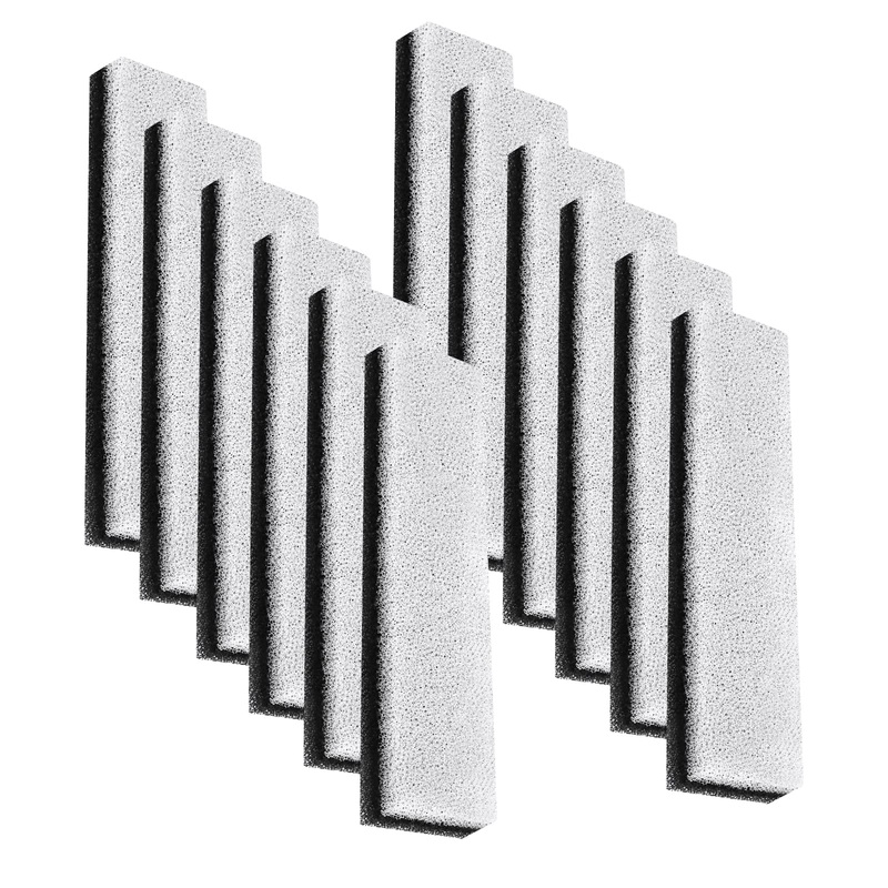 MyfatBOSS Pet Water Fountain Filter, Cat Water Fountain Replacement Filters Compatible with WF020 Water Fountain White and Transparency 12PCS WF020TP Filters