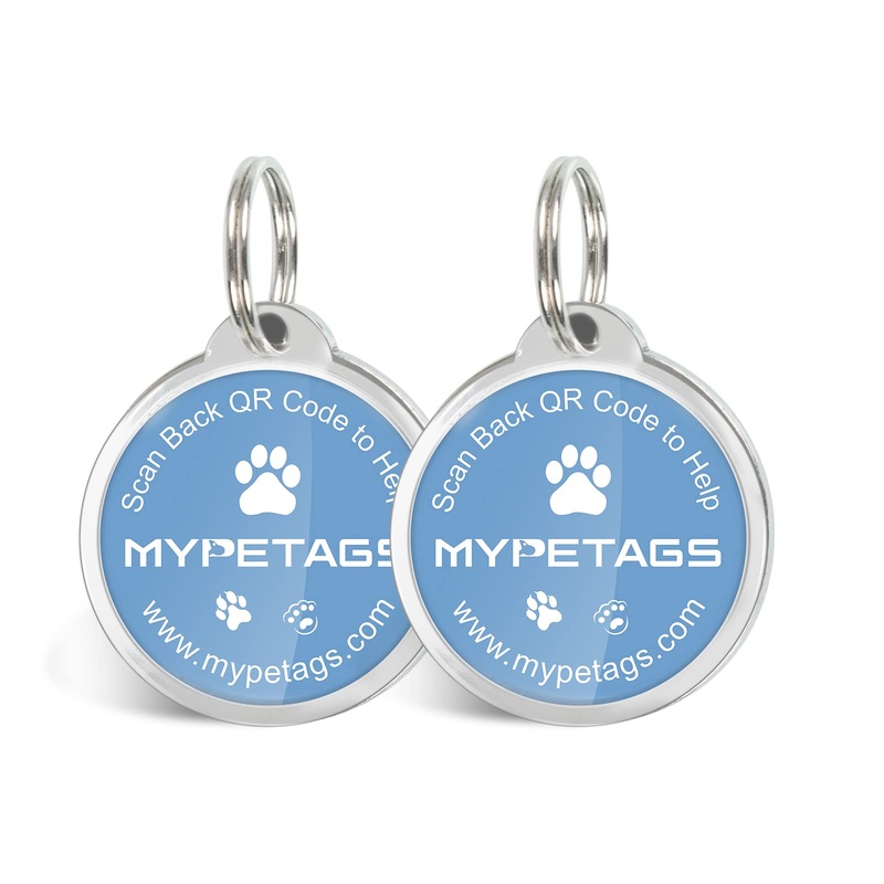 MYPETAGS Dog Tags, Engraved Dog Tag, Personalized Dog Tags for Pets, Dog & Cat ID Tags Online Profile, Scan QR Code to Receive Instant Location (2 PCS) 2