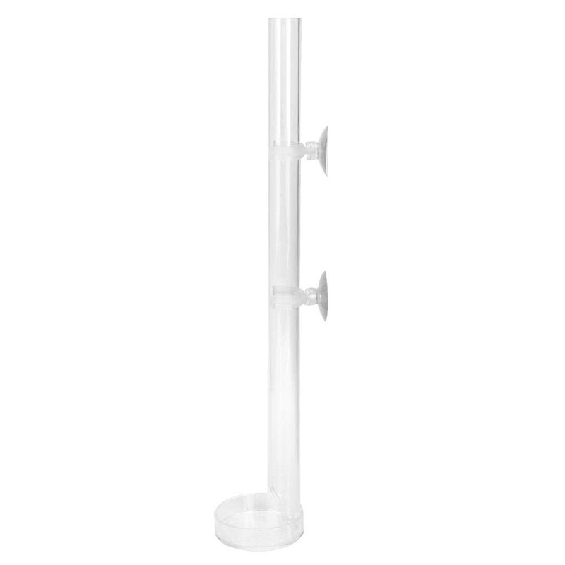 Acrylic Shrimp Feeder Tube, Ornamental Aquarium Feeding Tube Fish Food Container Set with Sucker Hook Fish Tank Accessories 20cm