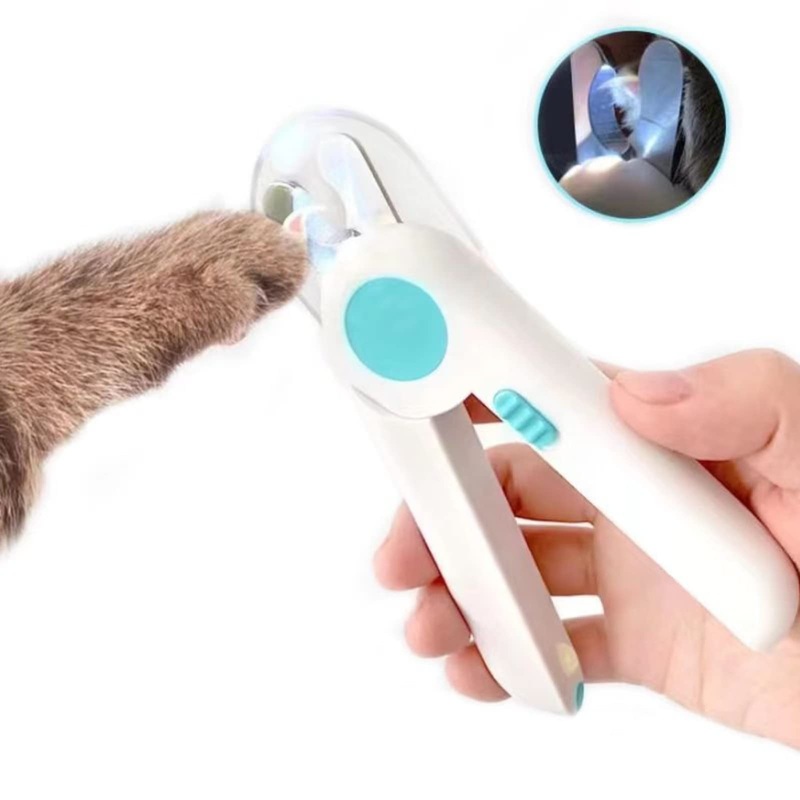 Beacofrsoul Dog & Cat Pets Nail Clippers and Trimmers,with LED Lighting Safety Guard to Over Cutting, Nail File-Suitable for Small Dogs and Cats Blue