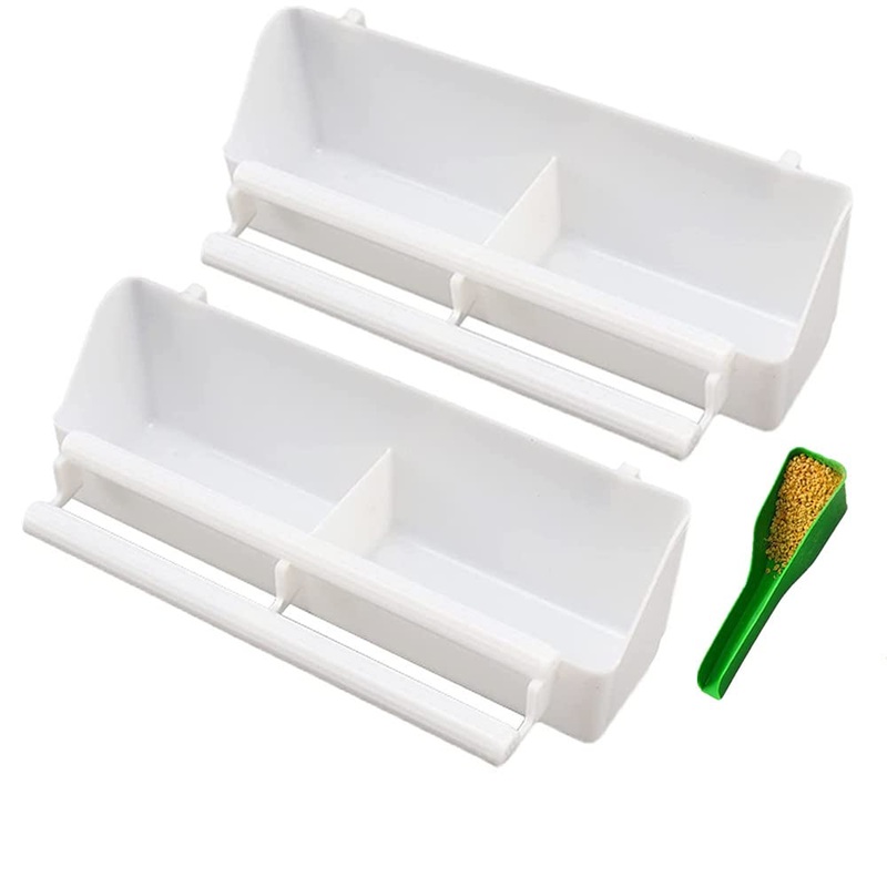 Bird Food Bowl Bird Feeder Pet Birds Food Dish Bird Water Bowls Pigeon Feeding Cups for Cockatiel Parrot Macaw Birds Small Animal 2 Pack with 1 Bird Spoon