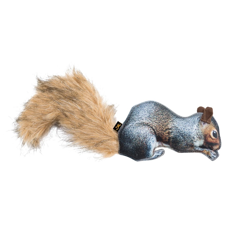 Browning Pet Toys, Durable Dog Toys for Tug and Fetch Squirrel Squeaker Toy
