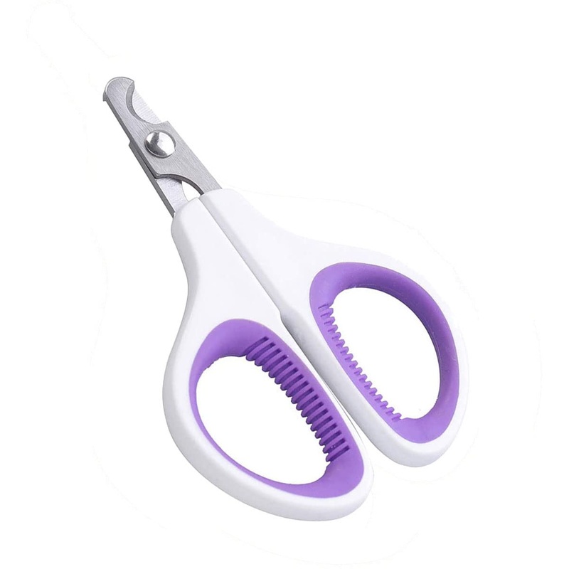Cat Nail Clippers,Cat Claw Clippers & Claw Trimmer for Home Grooming Kit,Safe,Sharp Angled Blade Pet Nail Clippers,Non-Slip Handle Cat Nail Scissors for Small Animals Small Clipper Purple