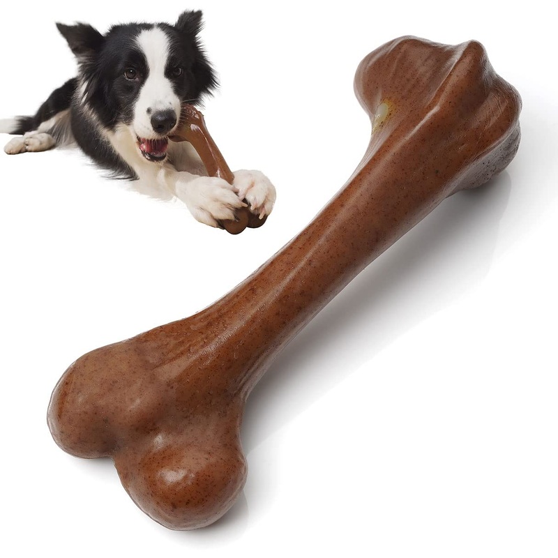 Dog Toys for Aggressive Chewers, UXVA Indestructible Nylon Bone Dogs Chew Toys, Durable Tough Puppy Teething Toys, Interactive Dog Toys for Medium Large Breed, Lifetime Replacement