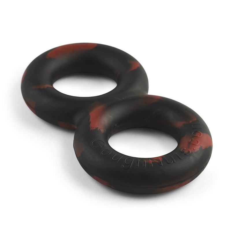 Goughnuts Virtually Indestructible Dog Pull Toy, Durable and Guaranteed for Tug of War with Medium and Large Dogs – Rubber for Aggressive Power Chewers Like Pit Bulls, Labs, and German Shepherds Medium (30-70 lb) (Original Size) Tougher Black