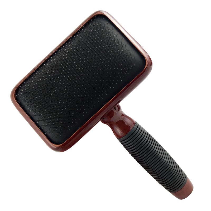 Kenchii Pet Grooming Slicker Brush for Dogs and Cats | Dog and Cat Brush for Shedding | Solid Wood, Non Slip Grip Dematting and Undercoat Brush for Long or Short Haired Pets | Size Large