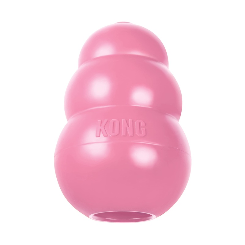 KONG – Puppy Toy Natural Teething Rubber – Fun to Chew, Chase and Fetch – for Large Puppies – Pink