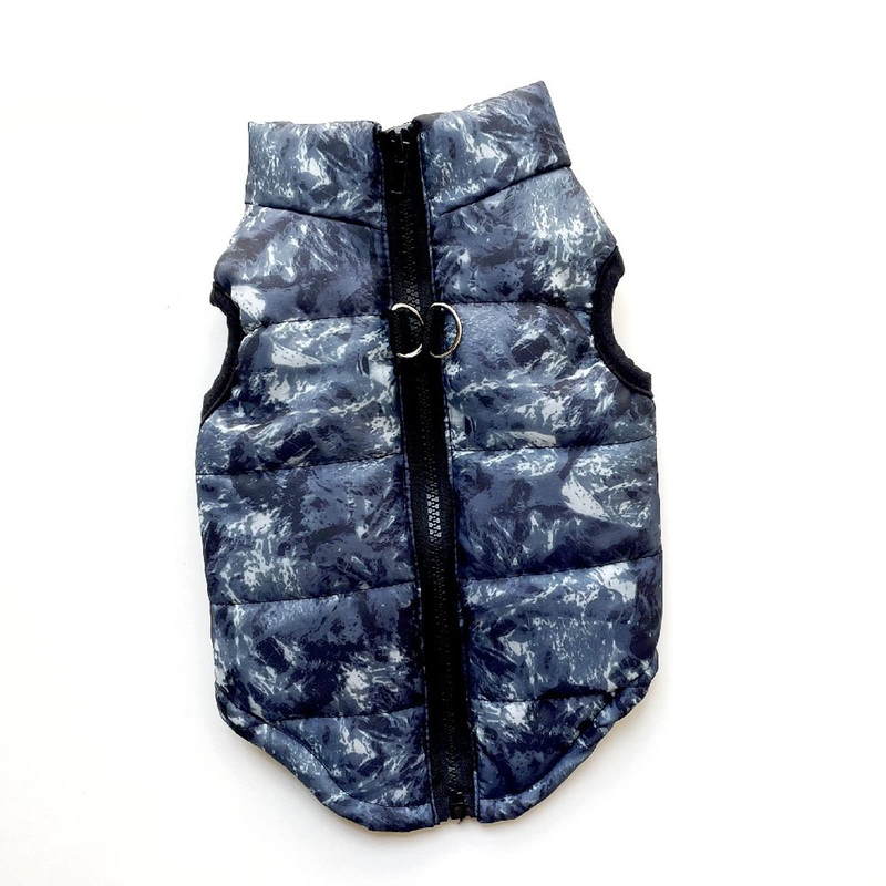 Pet Clothes, Dog Winter Coat with Zipper Leash Hook Puppy Vest Jacket Warm Costume for Small Medium Dog XS Black