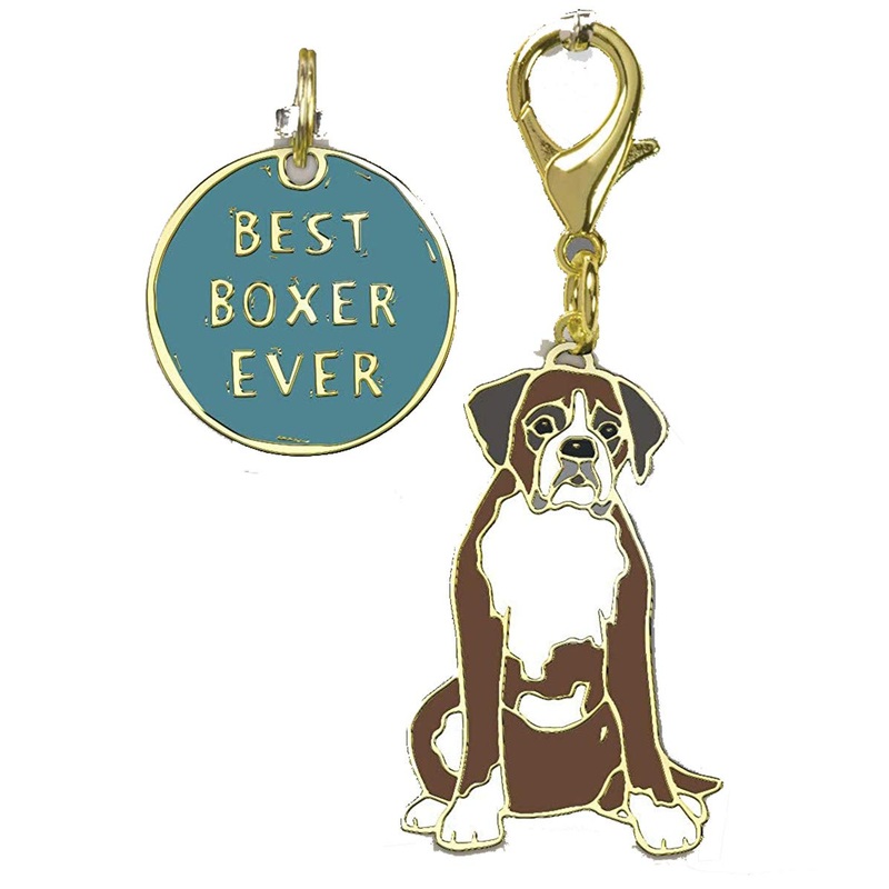 Primitives by Kathy Dog Collar Charm Set – Boxer