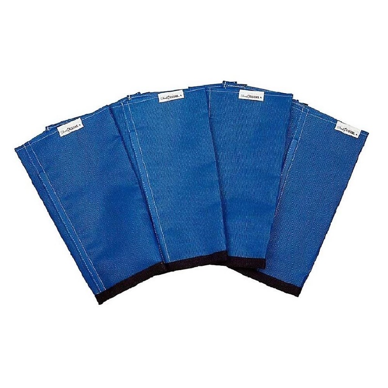 SHOOFLY Horse Leggins, Patented Loose Fitting Boots, Reduce Stomping, Stress & Fatigue, Breathable Plastic Mesh (Blue/Large)