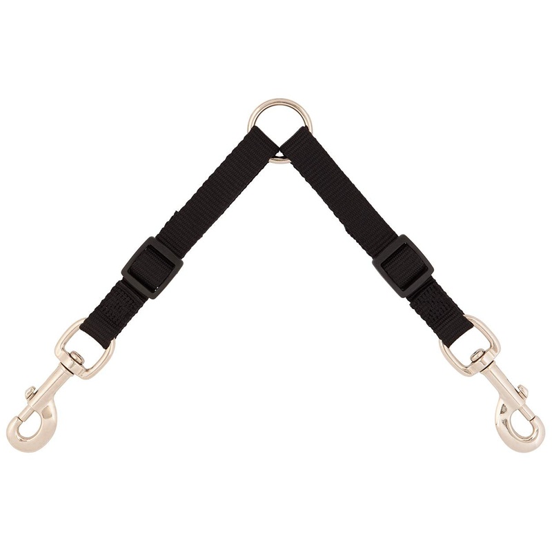 Weaver Pet Prism Two-Dog Coupler 3/4″ x 21″-30″, Black