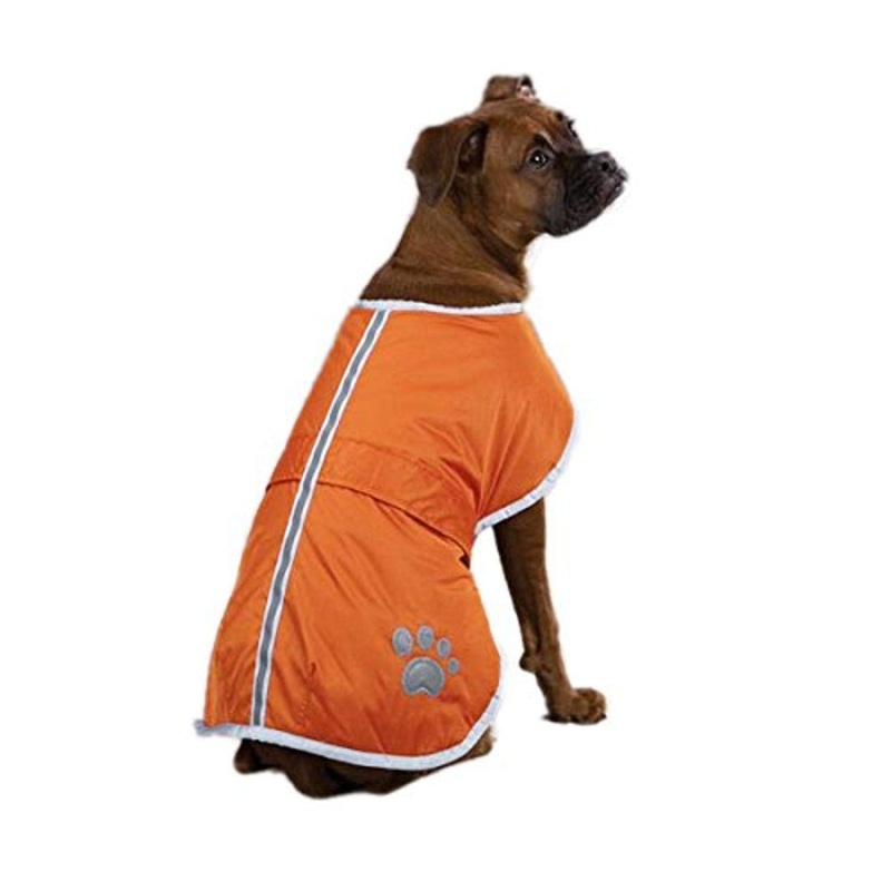 Zack & Zoey Polyester Nor’easter Dog Blanket Coat 1 Orange L (Neck: 17″, Girth: 28″, Back: 20″)