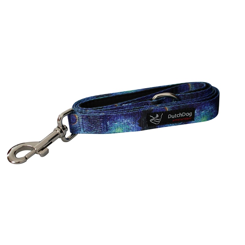 5′ Recycled Webbing Dog Leash Van Gogh Cypress & Stars