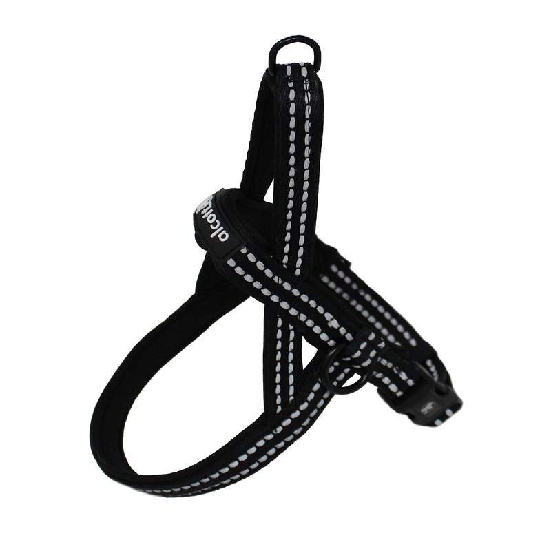 Alcott Norwegian Harness for Dogs, Reflective Stitching Extra Large Black