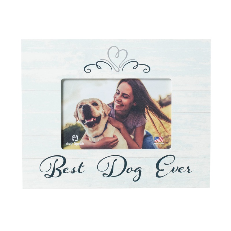 Best Dog Ever Heart Design – Dog Pet – Horizontal Wooden Frame