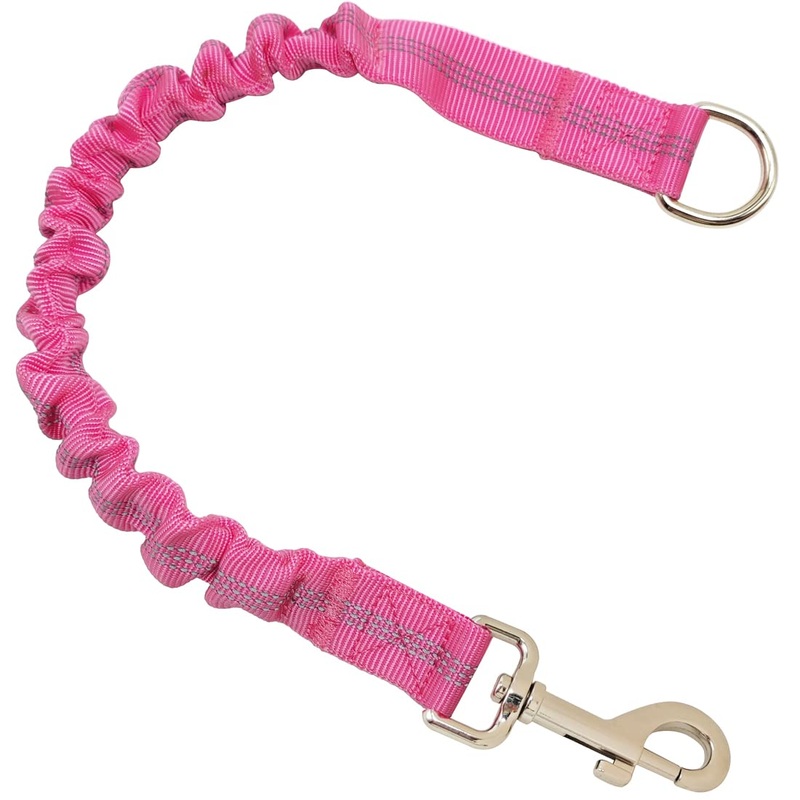 BTINESFUL Bungee Dog Leash Extension, 18Dog Shock Absorber Extender, Works with Any Leash for Walking, Jogging, Training, Playing 18 Inch Pink