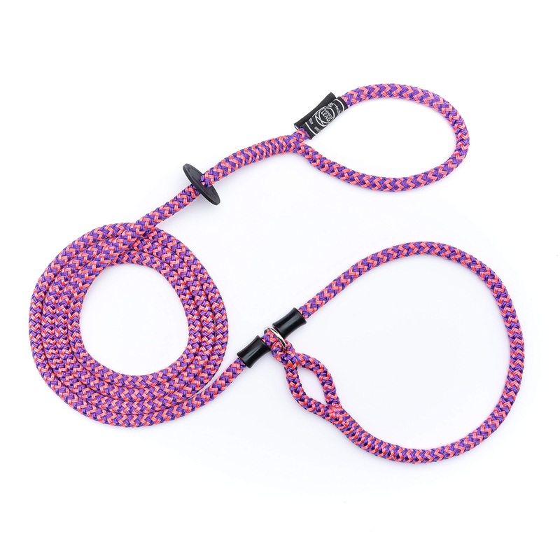 Harness Lead, Escape Resistant Leash, Reduces Pull, Dog Harness, Medium/Large 40-170 lbs, Pink/Purple