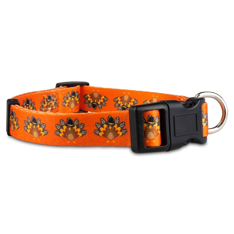 Limeloot Holiday Dog Collars for Halloween, Thanksgiving, Christmas Large Thanksgiving Turkey