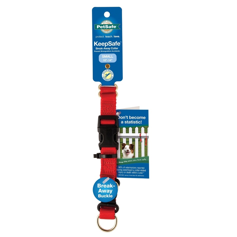 Petsafe KeepSafe Break-Away Collar, Prevent Collar Accidents for your Dog or Puppy, Improve Safety, Compatible with Leash Use, Adjustable Sizes Red S (Neck: 10″-14″, Strap Width: 0.75″)