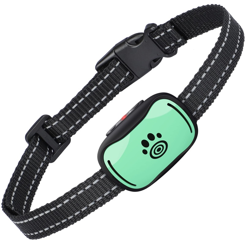 Small Dog Bark Collar – Small Anti Barking Collar for Small Medium Dogs – Small Most Humane Stop Barking Collar – Dog Training No Shock Bark Collar – Safe Pet Bark Control Device (Green, 7-20 Inches)