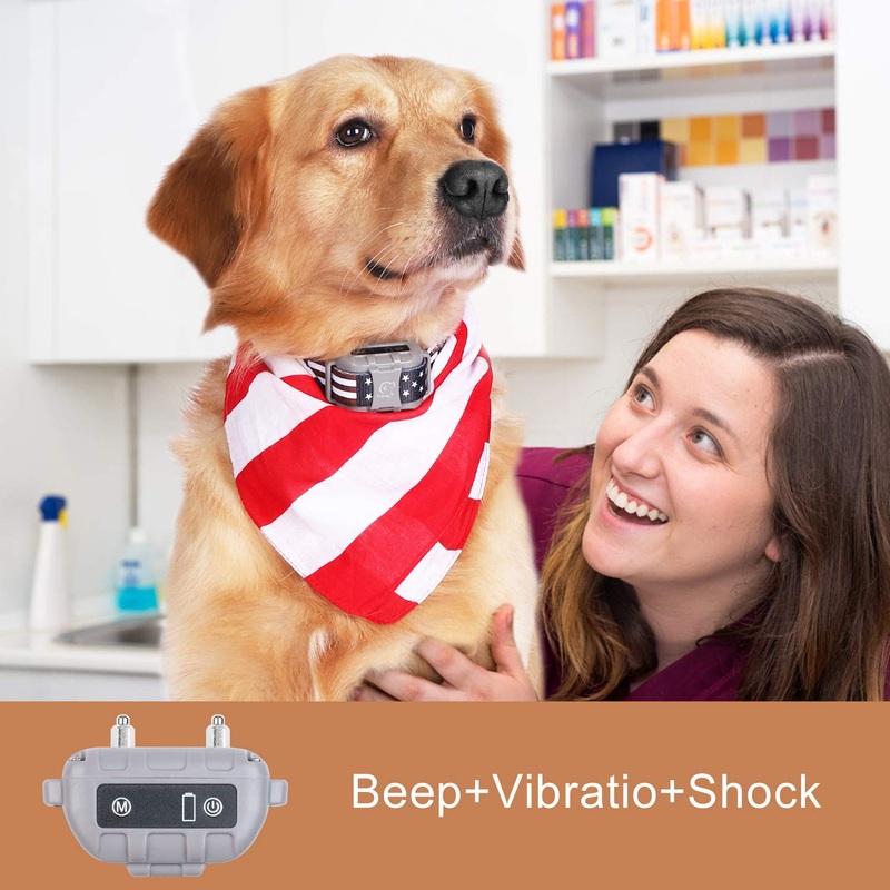 Tresnoty Bark Control Collar for Dogs, Rechargeable Humane No Barking Collars Safe Anti-Bark Device with Adjustable Strap & Sensitive Levels for Small, Medium, Large Dog Indoor Outdoor